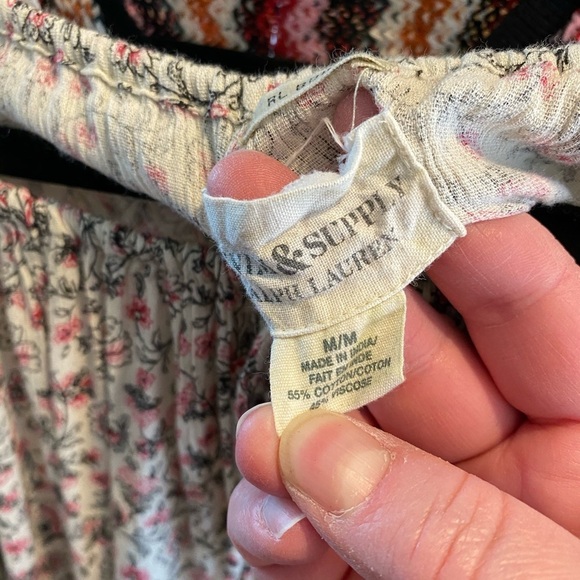 Denim & Supply Rl Boho Peasant Ruffle Top - Picture 15 of 15